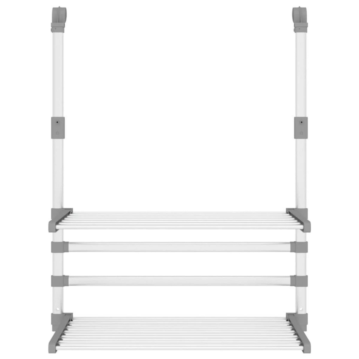 VIDAXL Sechoir a linge pour balcon 54x25x42 cm aluminium