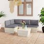 Voir la diapositive 1 : VIDAXL Salon de jardin palette 5 pcs avec coussins bois d'epicea