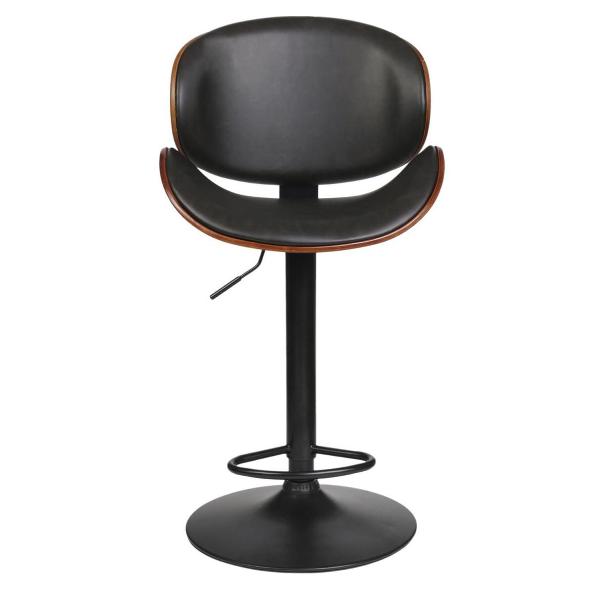 Voir la diapositive 2 : The Home Deco Factory Chaise de bar rétro design  nash  97-118cm noir