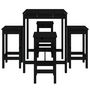 Voir la diapositive 5 : VIDAXL Ensemble de bar de jardin 5 pcs noir bois de pin massif