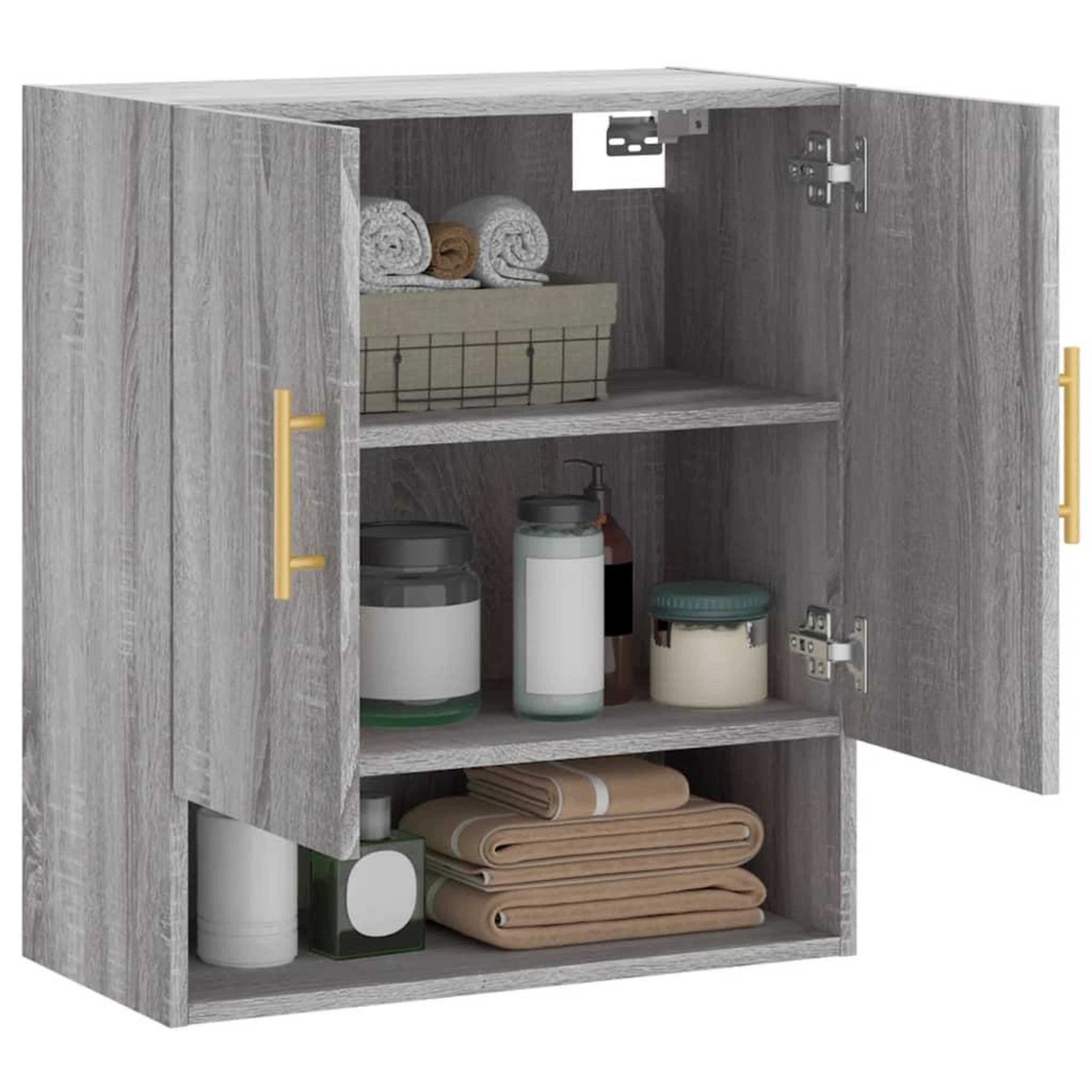 Voir la diapositive 4 : VIDAXL Armoire murale sonoma gris 60x31x70 cm bois d'ingenierie