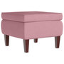 Voir la diapositive 2 : VIDAXL Tabouret avec pieds en bois Rose Velours
