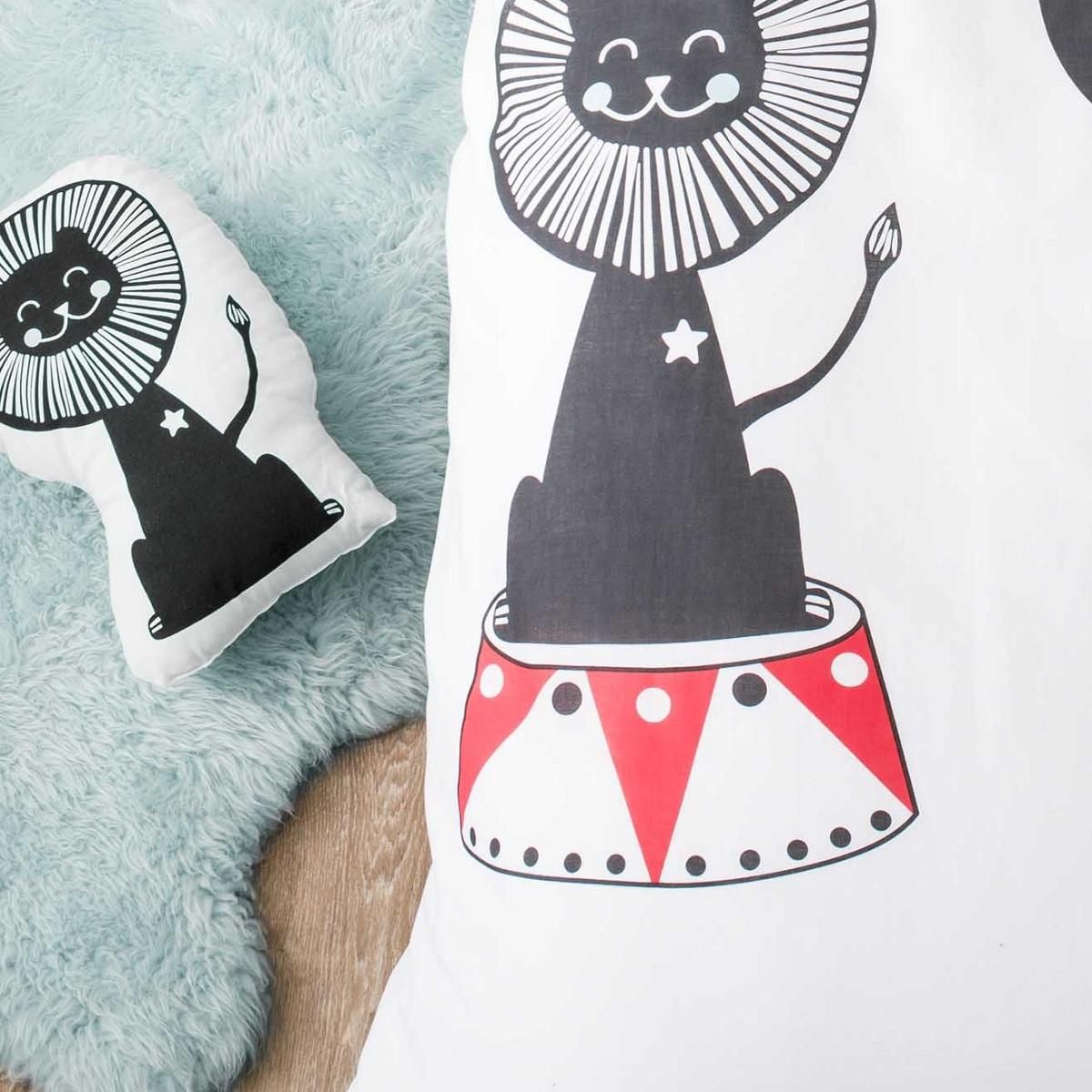 FUTURE HOME Coussin enfant imprimé lion en coton 36x25cm CIRCUS