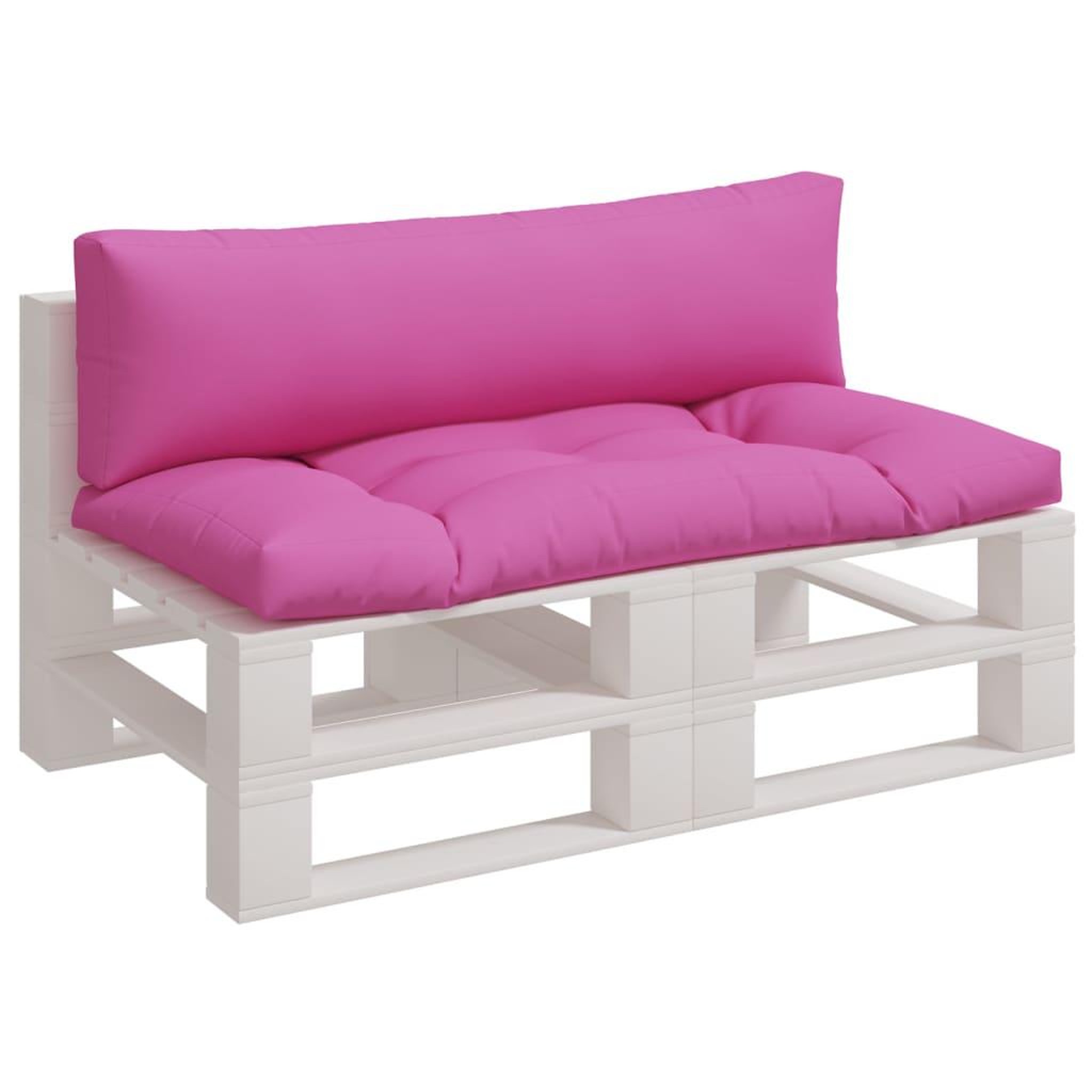 Voir la diapositive 3 : VIDAXL Coussins de palette lot de 2 rose tissu Oxford