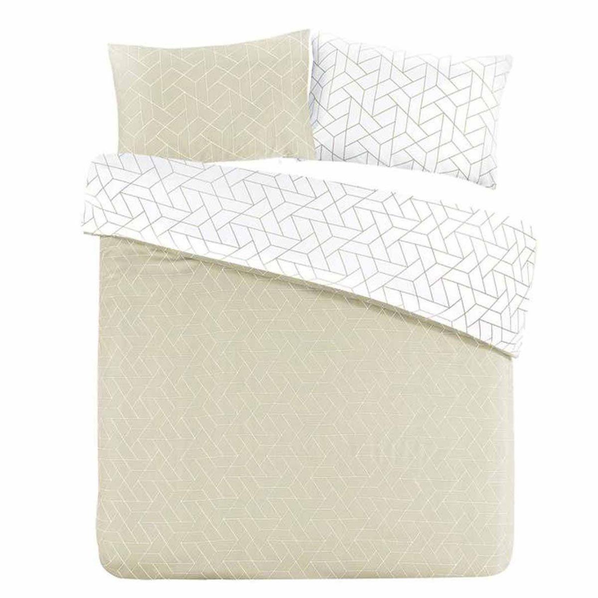 Paris Prix Parure de lit 3 pièces  florence  240x220cm beige