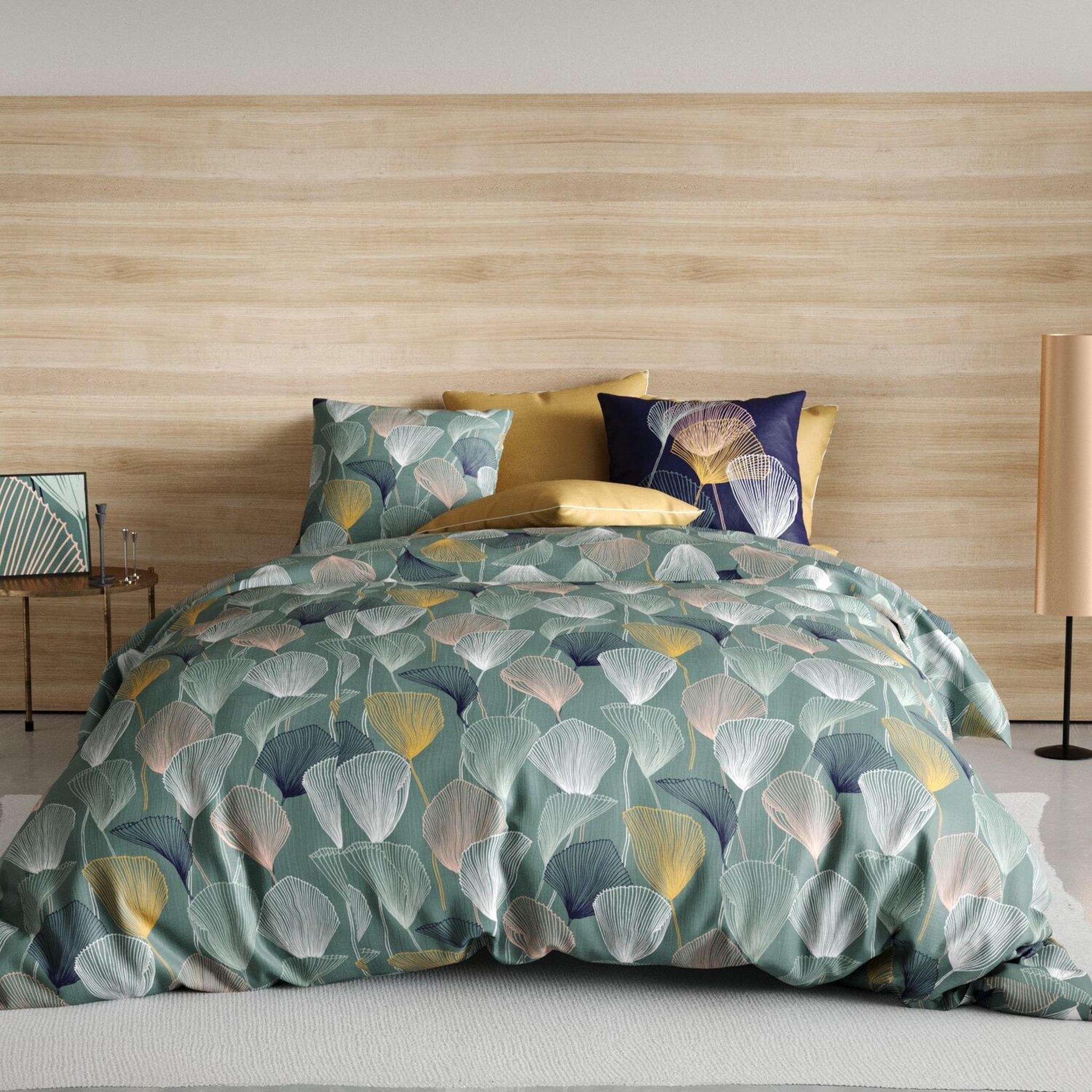 Voir la diapositive 2 : ATELIER DU COTON Parure de drap housse 100% coton 57fils-cottey