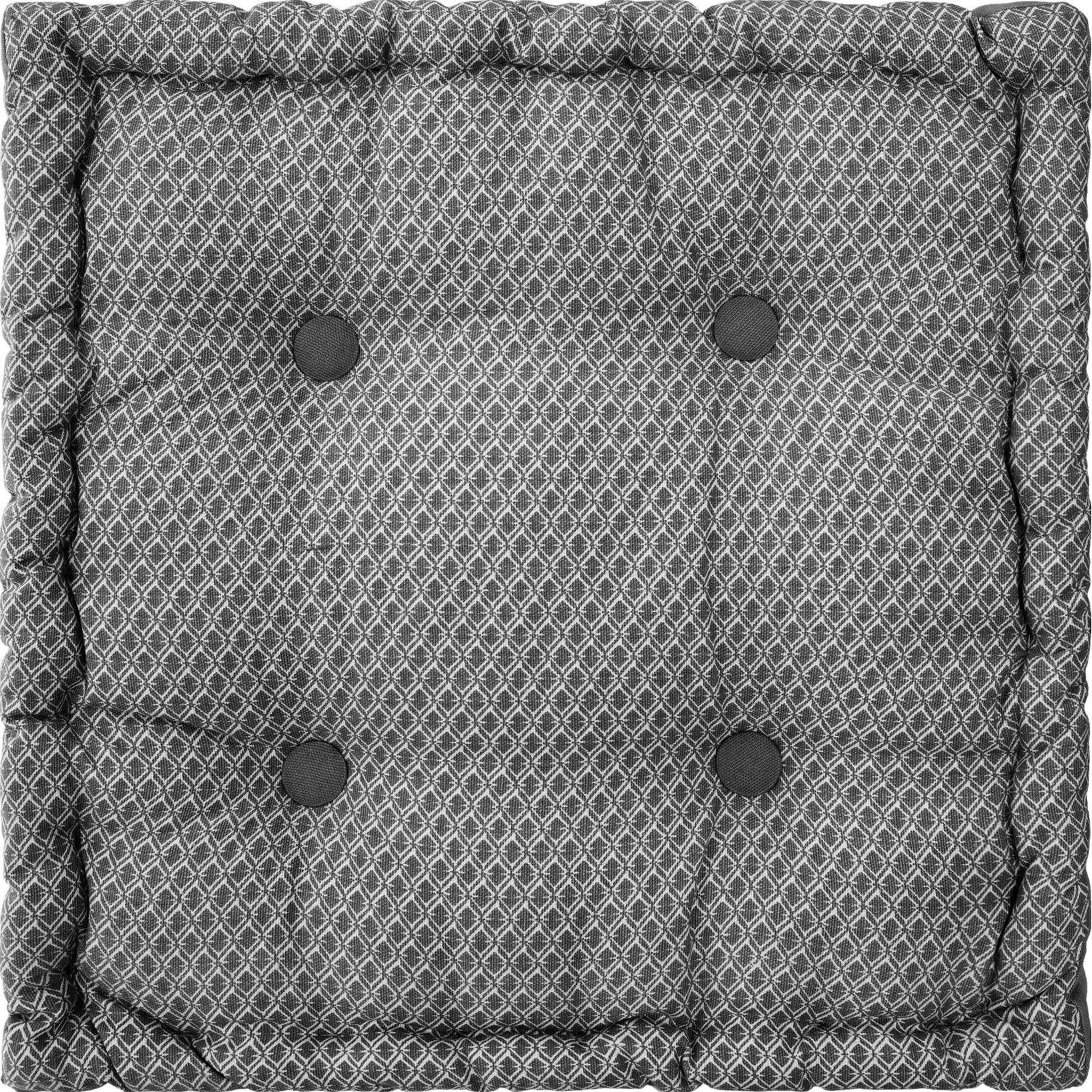 Voir la diapositive 2 : ATMOSPHERA Coussin de sol carré en coton à motif otto