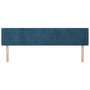Voir la diapositive 3 : VIDAXL Tete de lit avec oreilles Bleu fonce 203x16x78/88 cm Velours
