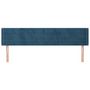Voir la diapositive 3 : VIDAXL Tete de lit avec oreilles Bleu fonce 203x16x78/88 cm Velours