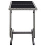 Voir la diapositive 3 : VIDAXL Table de jardin Anthracite 110x53x72 cm Verre et resine tressee