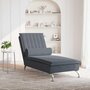 Voir la diapositive 3 : VIDAXL Chaise longue de massage avec traversin gris fonce velours