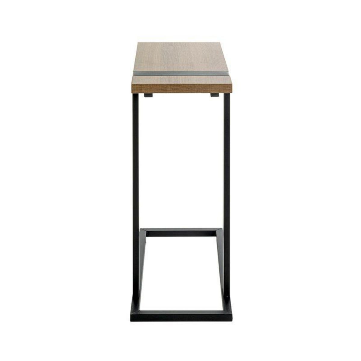 Paris Prix Table d'Appoint  Miranda  64cm Chêne Foncé & Noir