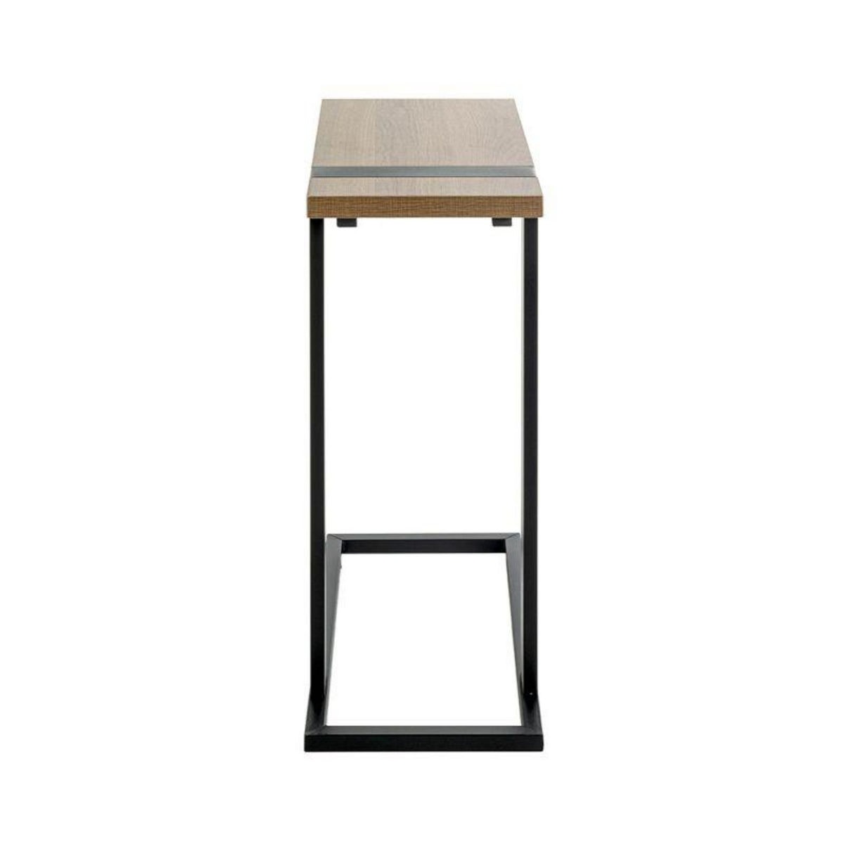 Paris Prix Table d'Appoint  Miranda  64cm Chêne Foncé & Noir