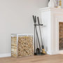 Voir la diapositive 1 : VIDAXL Portant de bois de chauffage 80x28x86 cm acier inoxydable