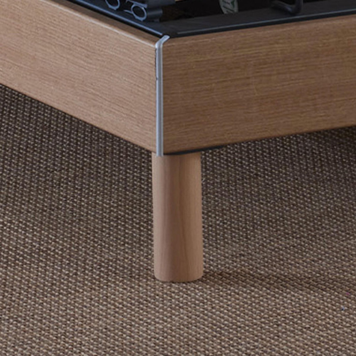 IDLITERIE Ensemble literie électrique relaxation multi lattes chêne clair + Matelas mousse à mémoire de forme 90 x 190