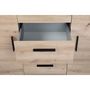 Voir la diapositive 5 : Commode meuble de rangement 2 porte 4 tiroirs L134cm BETO