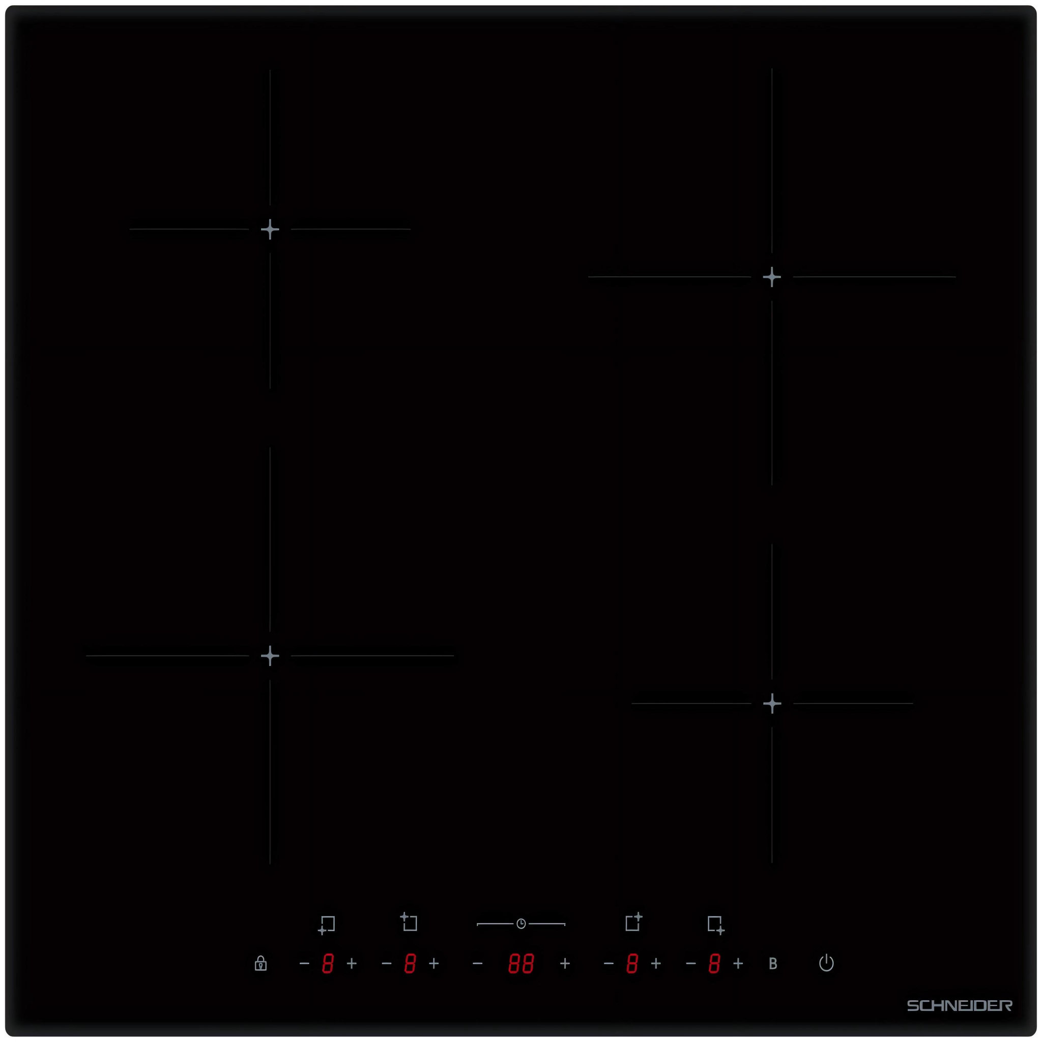 SCHNEIDER Table induction 4 feux Noir - SCTI604BS
