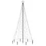 VIDAXL Arbre de Noël avec poteau en metal 500 LED blanches chaudes 3 m