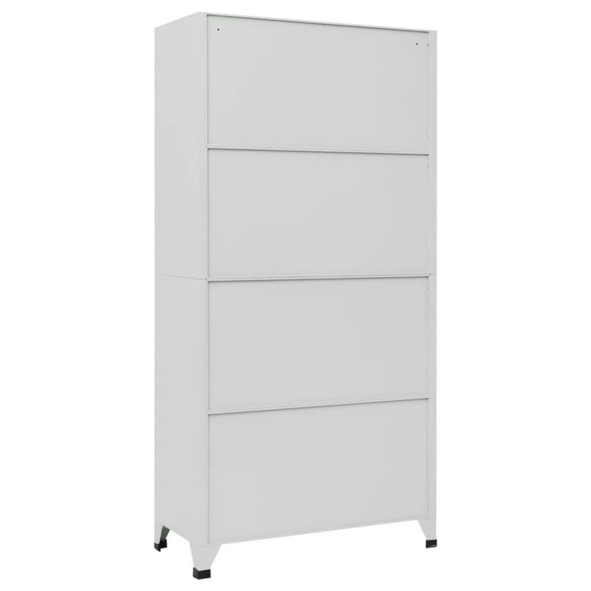 VIDAXL Armoire a casier avec 6 compartiments Acier 90x45x180 cm Gris