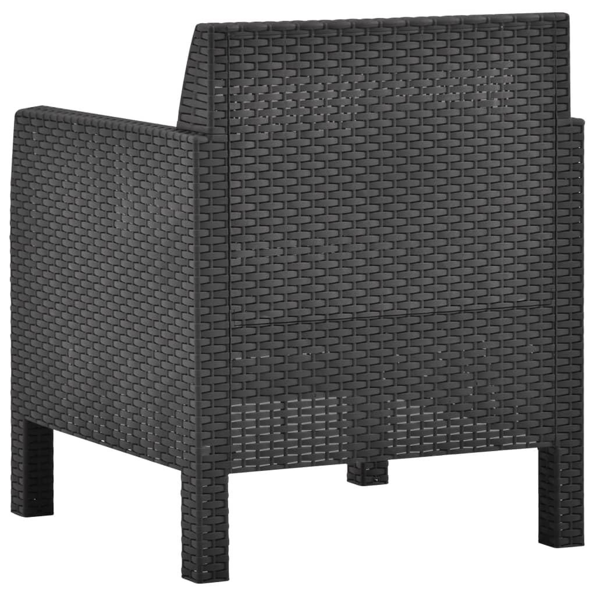 Voir la diapositive 5 : VIDAXL Chaises de jardin avec coussins lot de 2 pp rotin anthracite