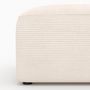 Voir la diapositive 3 : Rendez vous déco Pouf rectangulaire pour canapé modulable en velours blanc cassé-Mina