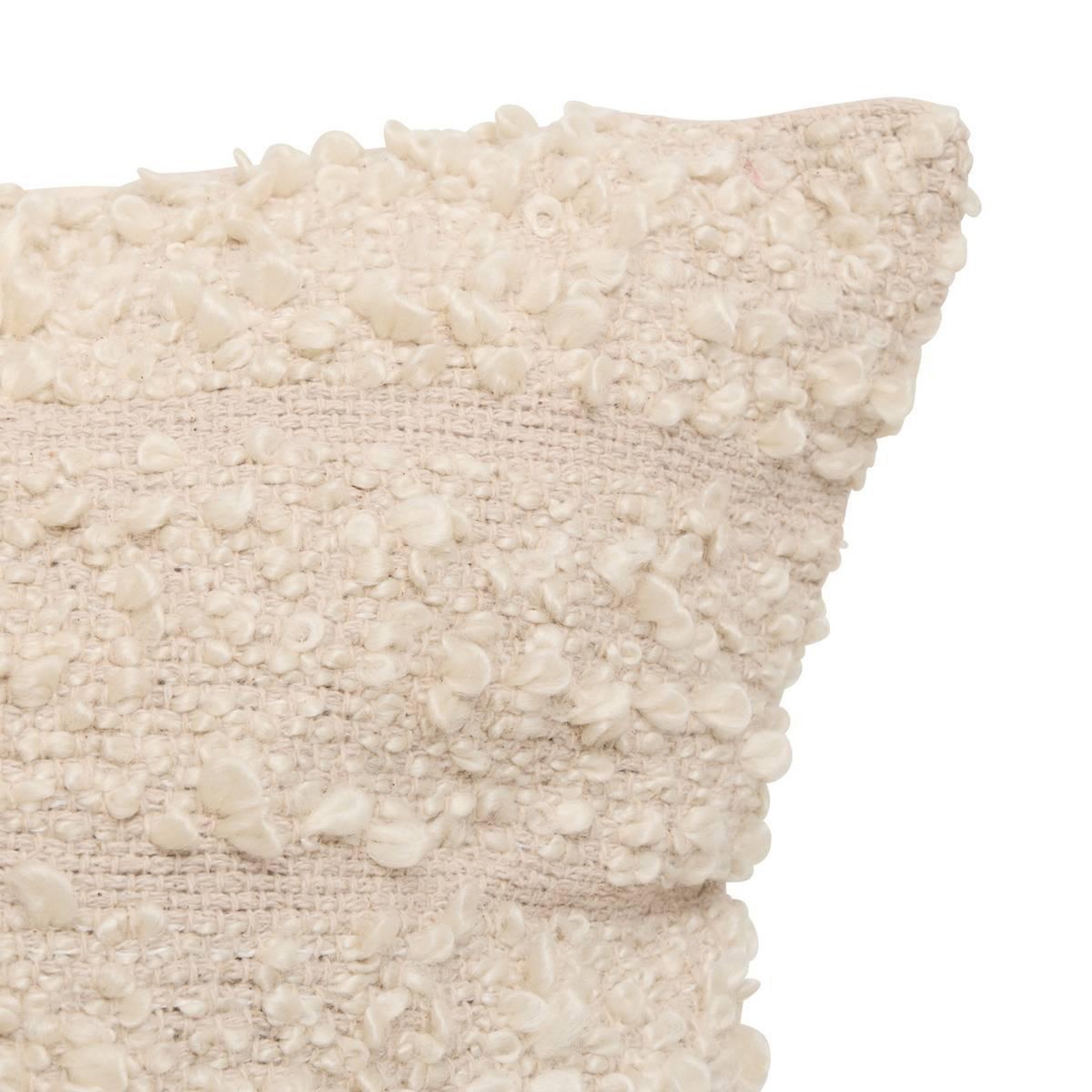 Voir la diapositive 2 : ATMOSPHERA Coussin déco bouclette  beryl  45x45cm beige lin