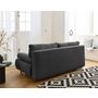 Voir la diapositive 5 : BEST MOBILIER Cristal - canapé 3 places - convertible avec coffre et pouf - en velours côtelé
