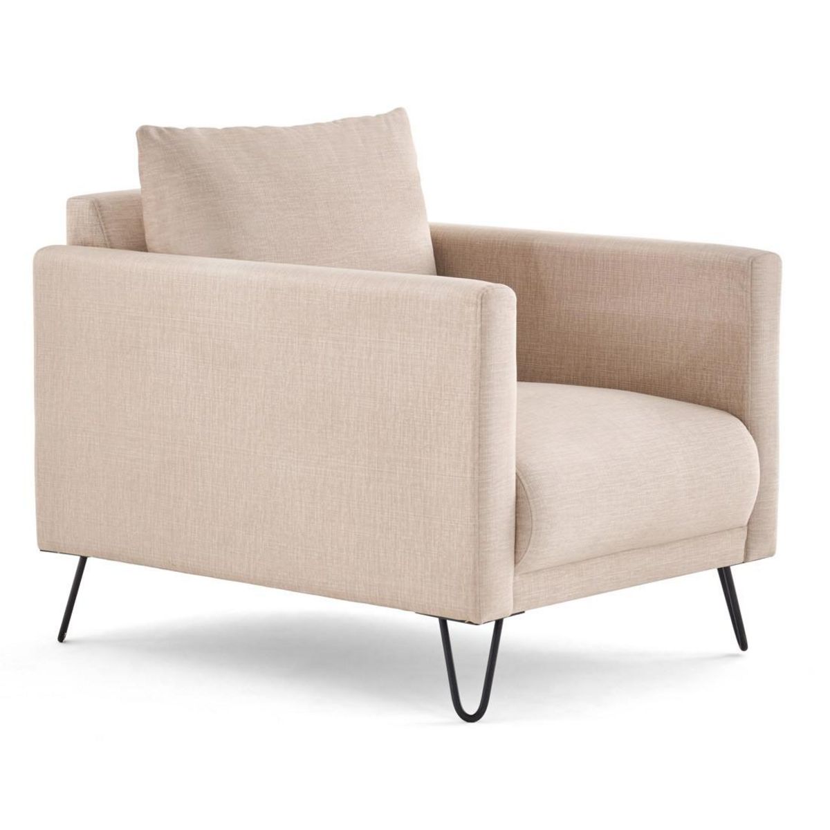 LISA DESIGN Ostrava - fauteuil en velours pieds en épingle