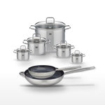 ELO Lot de 2 Poêles céramique 24/32 cm Elo Profi Therm Platinum et 5 Faitouts Elo