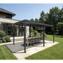 Voir la diapositive 2 : Habitat et Jardin Pergola bioclimatique autoportante en aluminium  Kensington  - 3 x 6 m - Gris