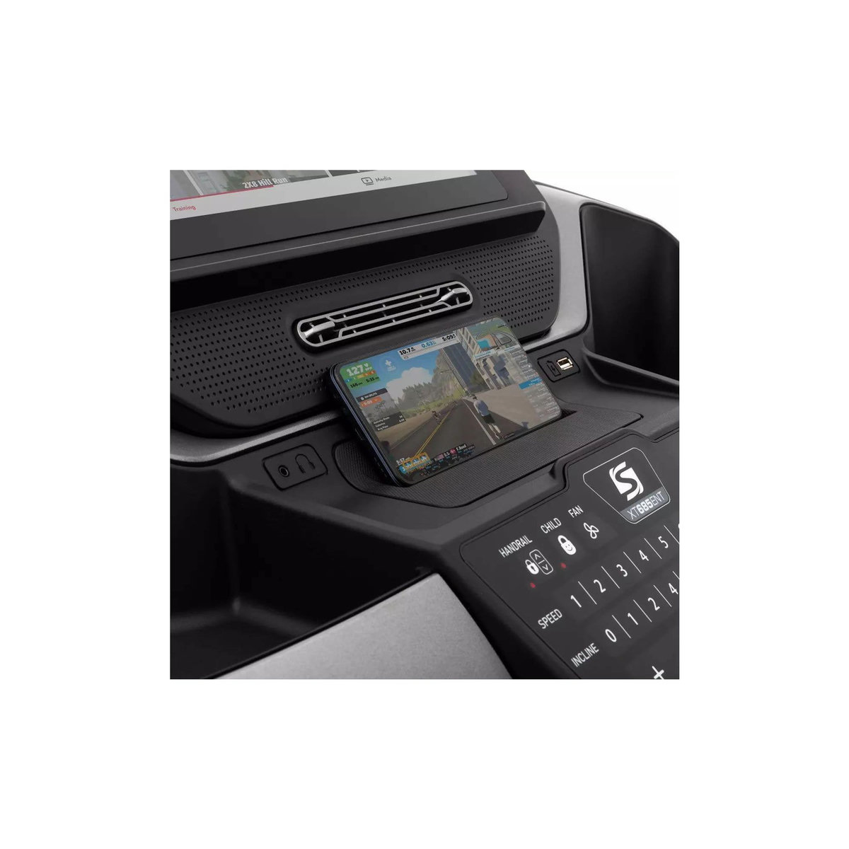 Spirit Tapis de course Motorisé - Spirit - Modèle XT685ENT - 20 Km/h - Bluetooth/App - Maison/Appartement