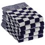 Voir la diapositive 4 : VIDAXL Ensemble de serviettes 50 pcs bleu et blanc coton