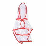 Paris Prix Imperméable pour Chien  Transparent  30cm Rouge