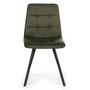 Voir la diapositive 2 : VS VENTA-STOCK Set de 2 chaises Salle à Manger Mila Tapissées Vert, 58 cm x 45 cm x 90 cm