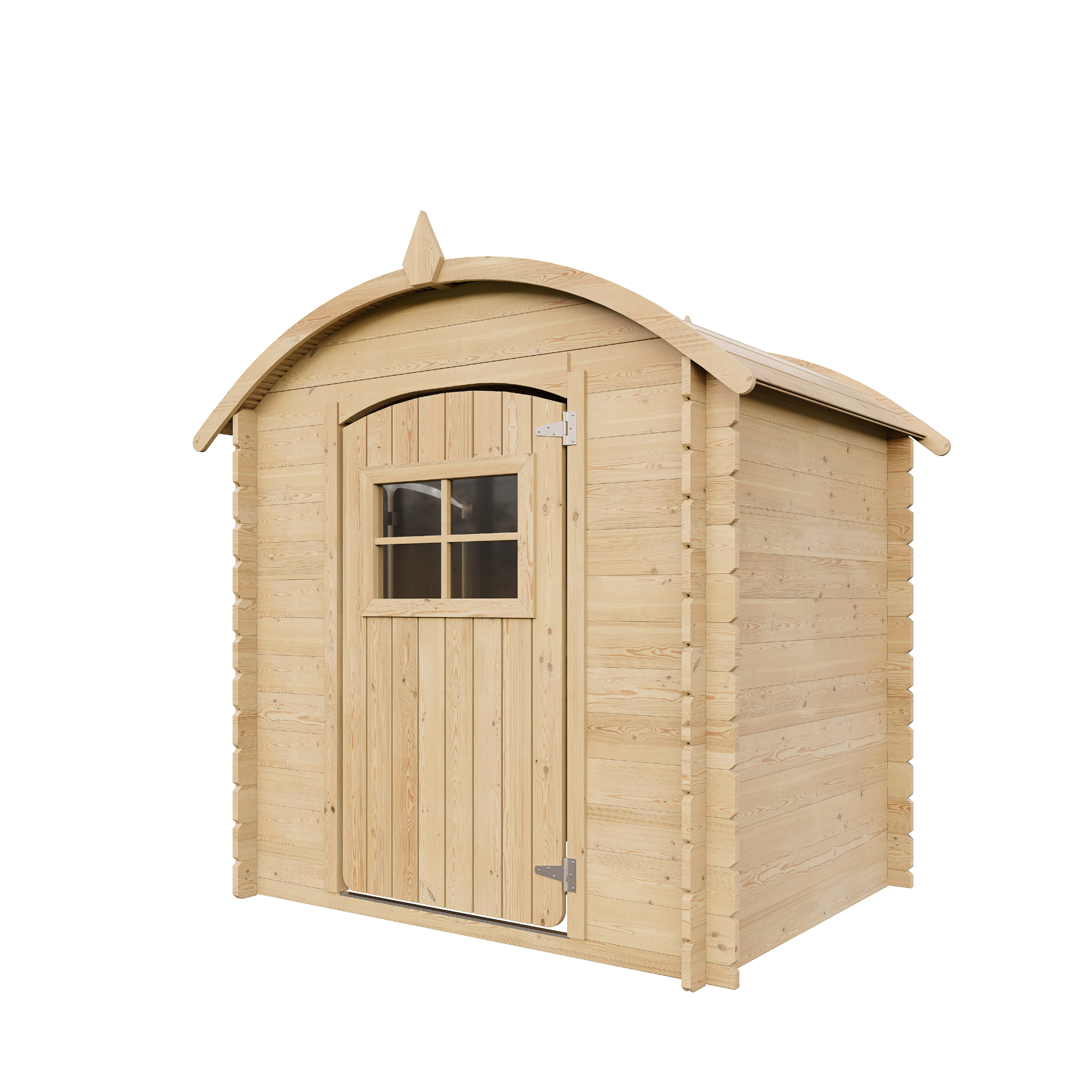 TIMBELA Maison en bois pour enfants sans plancher maison de jeux pour l'extérieur 112x146x145cm m505-1