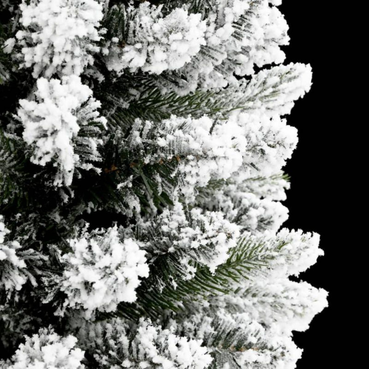 VIDAXL Sapin de Noël artificiel mince avec neige floquée 210 cm PVC PE