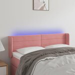 VIDAXL Tete de lit a LED Rose 147x16x78/88 cm Velours