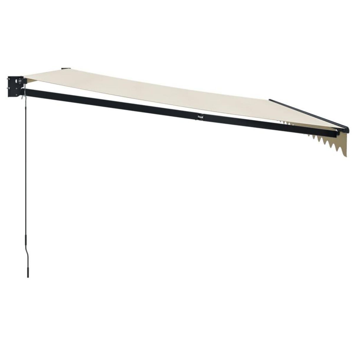 VIDAXL Auvent retractable creme 4x3 m tissu et aluminium