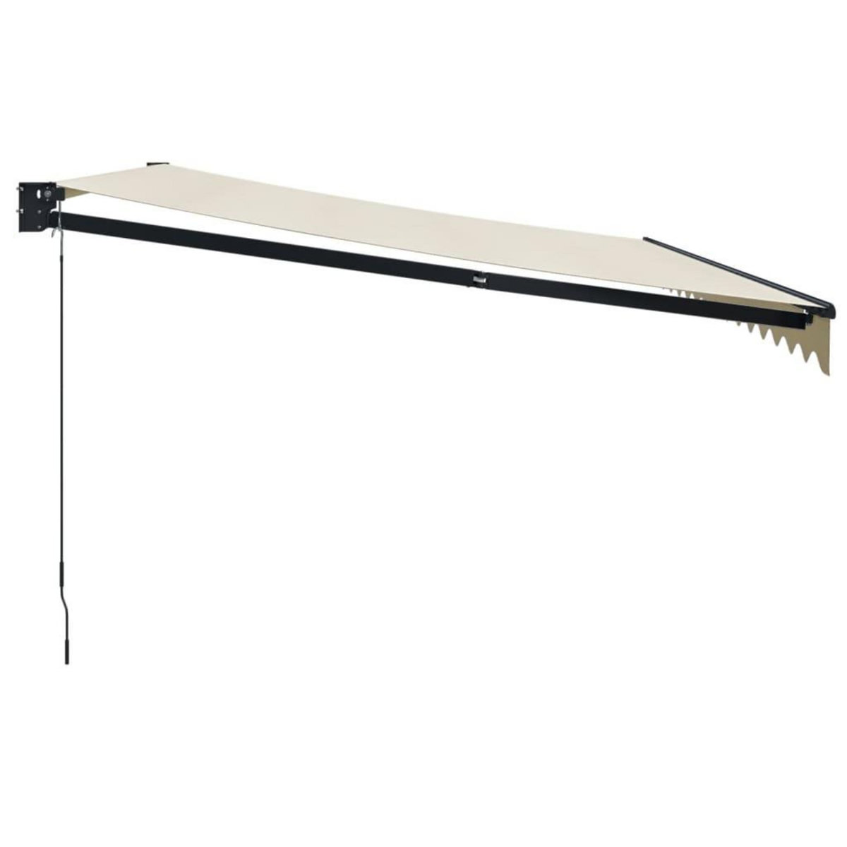 VIDAXL Auvent retractable creme 4x3 m tissu et aluminium