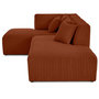 Voir la diapositive 6 : LISA DESIGN Victoire - canapé modulable d'angle gauche 4 places en velours côtelé grosses côtes