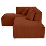 Voir la diapositive 6 : LISA DESIGN Victoire - canapé modulable d'angle gauche 4 places en velours côtelé grosses côtes