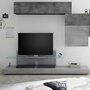 NOUVOMEUBLE Meuble TV avec rangement gris design SPINA