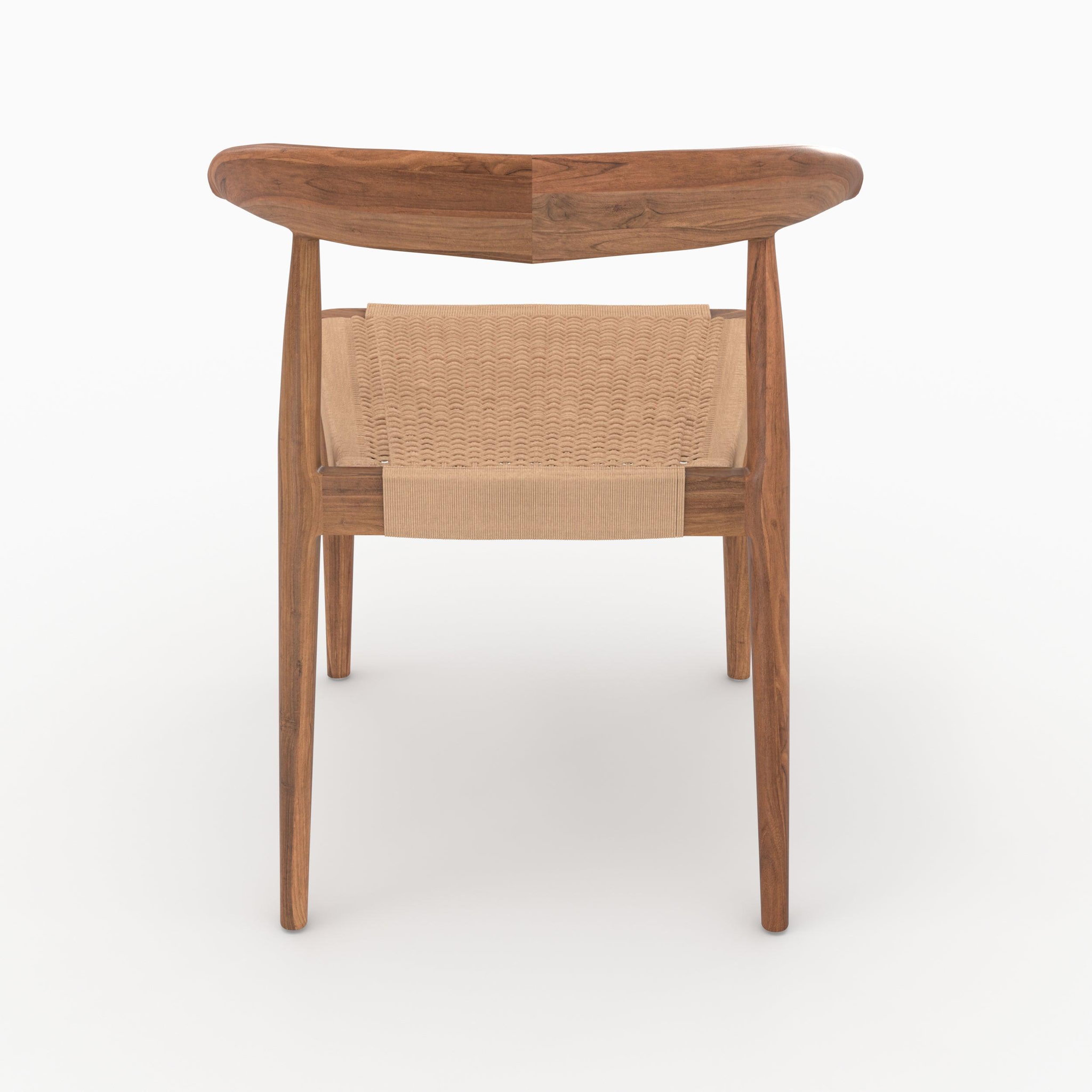 Voir la diapositive 2 : MAISON PAVANE Lot de 2 chaises en bois de teck et cordage type loom-alia