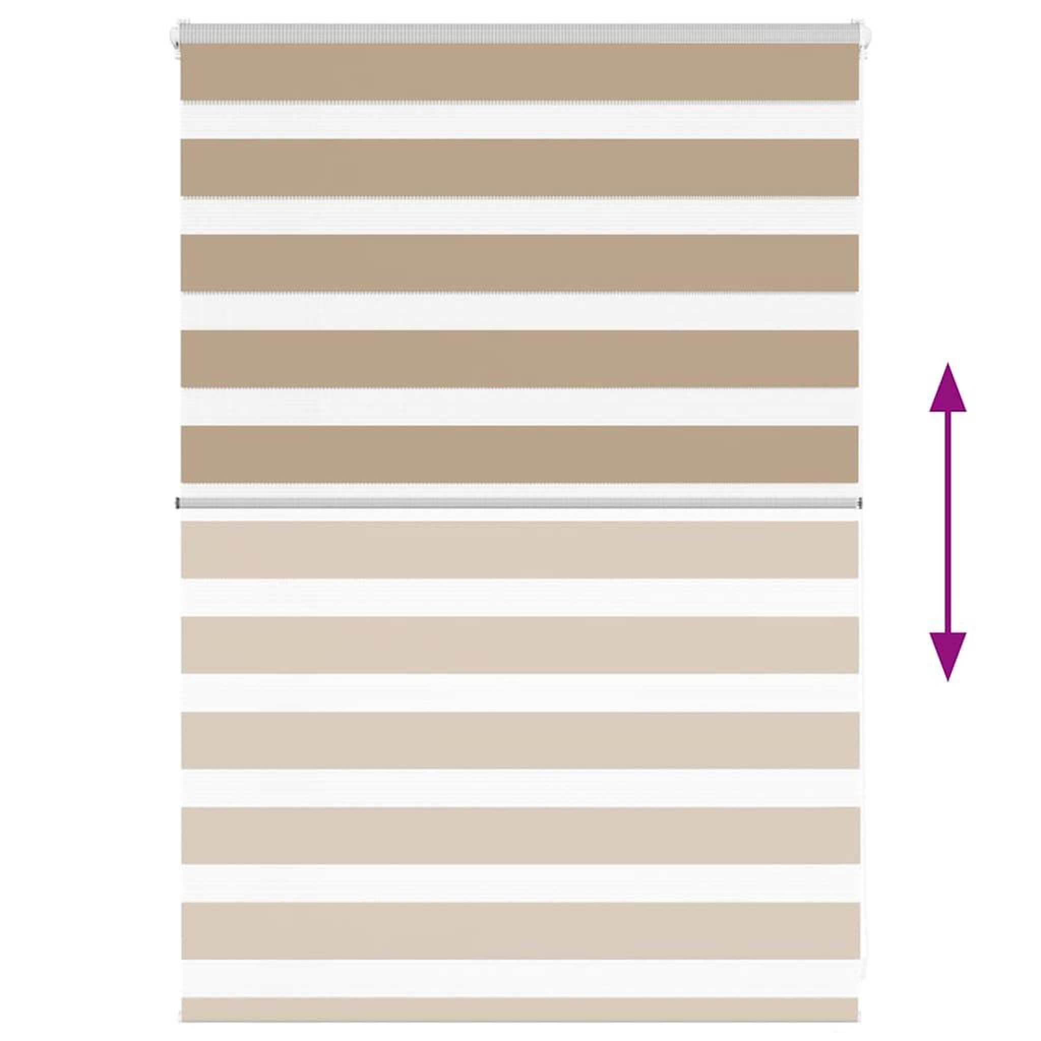 Voir la diapositive 5 : VIDAXL Store zebre marron sable largeur du tissu 110,9 cm polyester