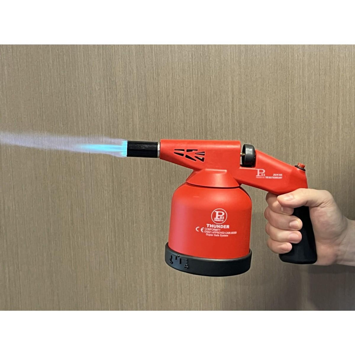 Proweltek Lampe à souder à gaz 1760W Utilisation à 360°- Chalumeau à gaz avec Allumage électronique à batterie - Cartouches gaz 190g