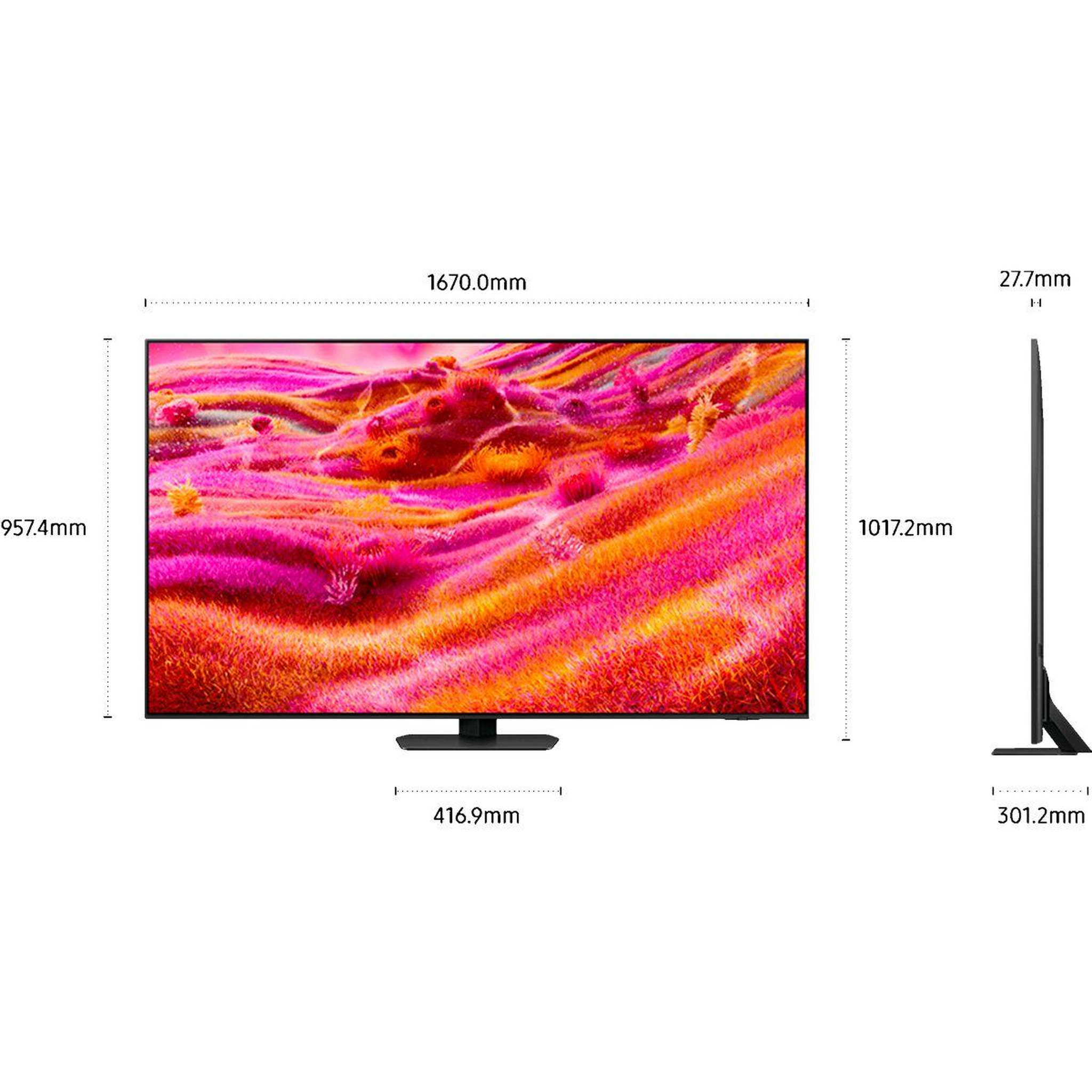 Voir la diapositive 2 : Samsung TV Mini Led NeoQLED TQ75QN90F 4K AI 2025