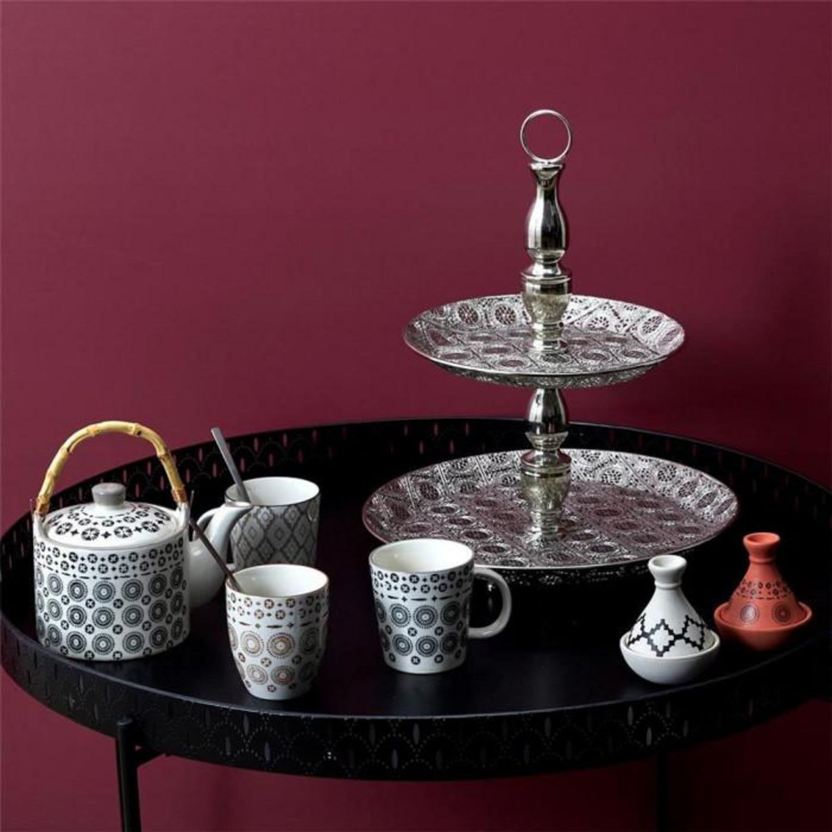 Paris Prix Plateau de Présentation  Mirage  49cm Argent