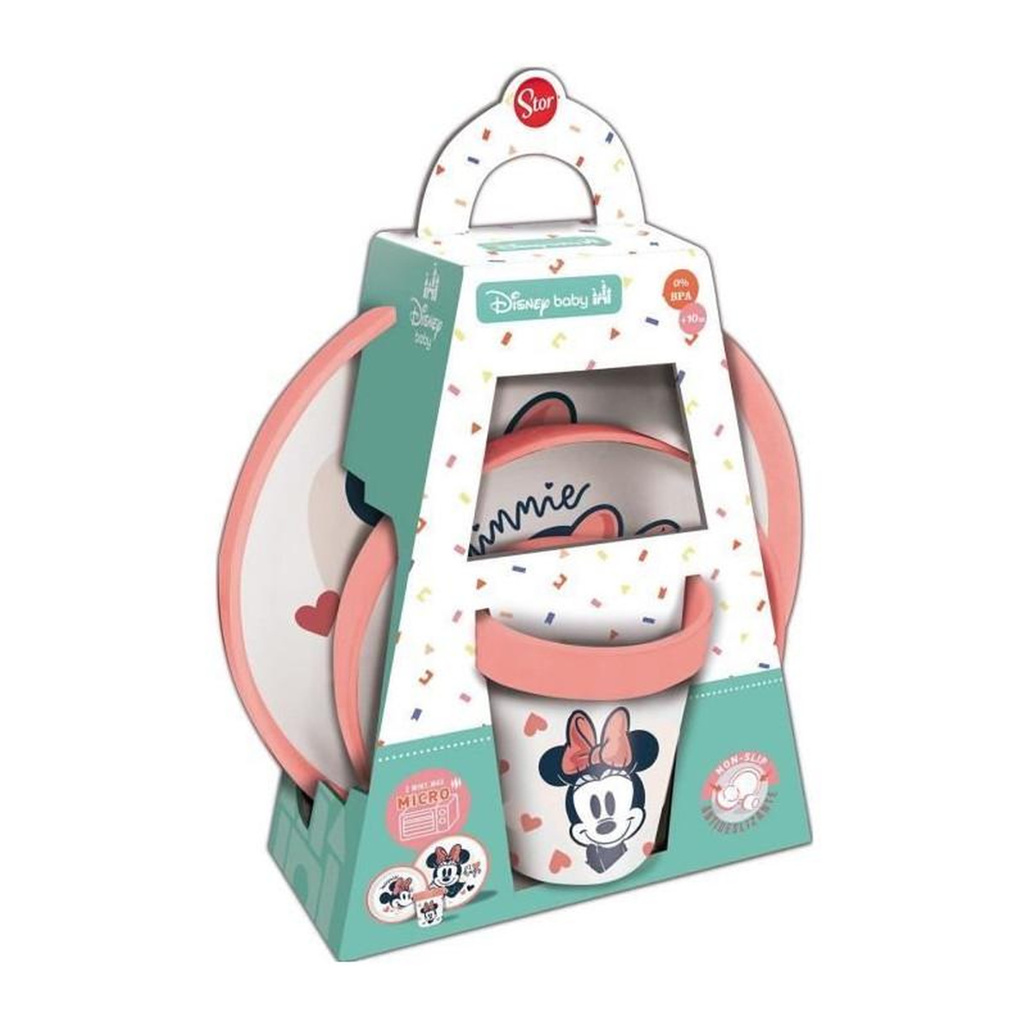 THERMOBABY COFFRET REPAS 3 PIECES GOBELET / BOL / ASSIETTE MINNIE - Set 3pcs Non-Sl