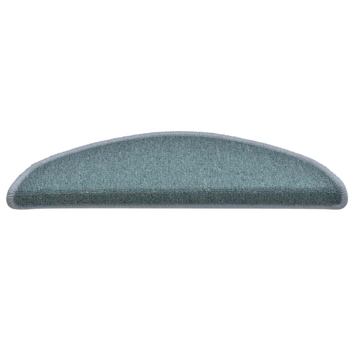 VIDAXL Tapis d'escalier 30 pcs bleu 56x17x3 cm