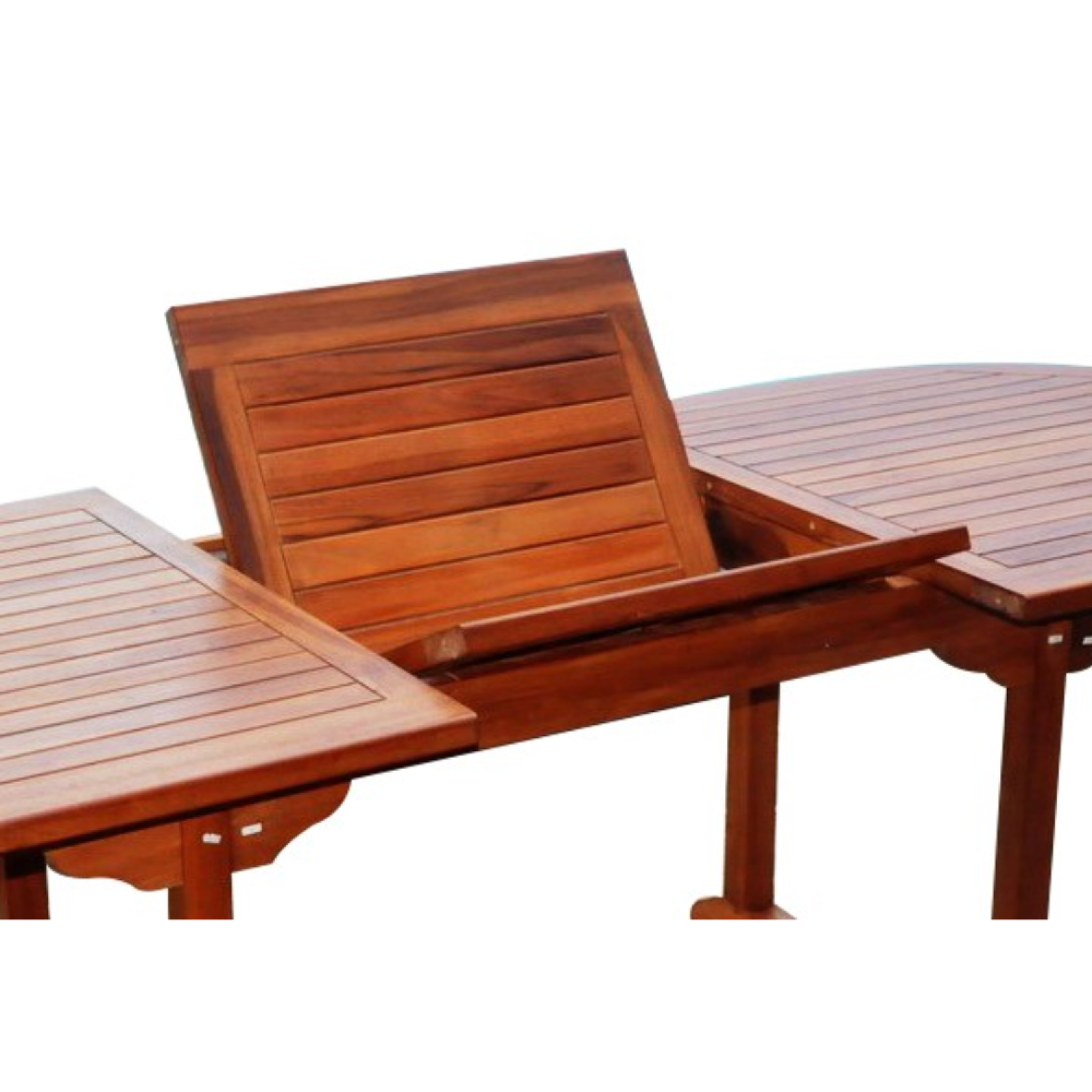 Voir la diapositive 5 : CONCEPT USINE Salon de jardin teck huilé 8 personnes - table ovale + 8 chaises lubok